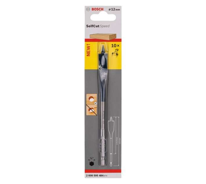 Bosch Self Cut Hex 12 x 152mm Spade Bit