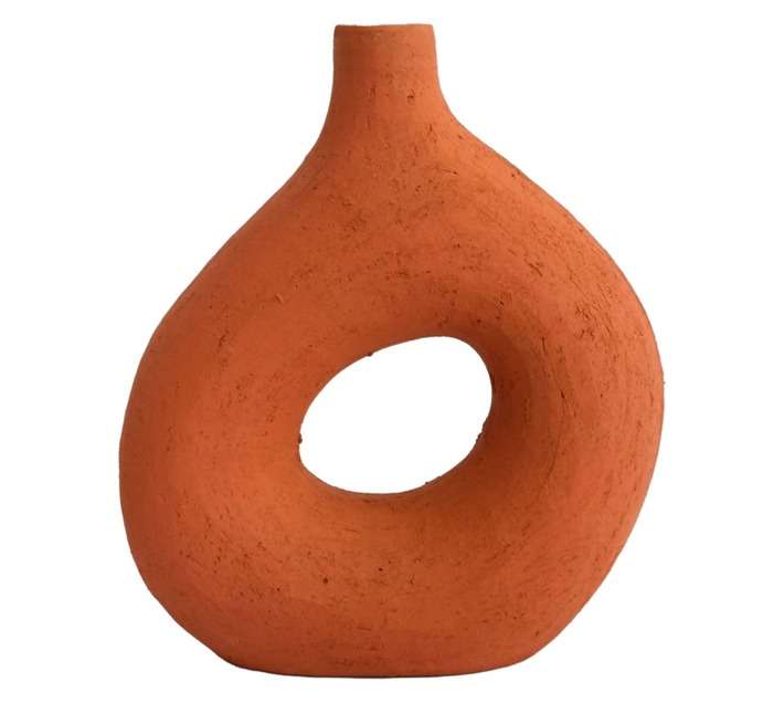 Orange Apple Nordic Terracotta Vase - Burnt Orange (300 x 110 x 330mm)
