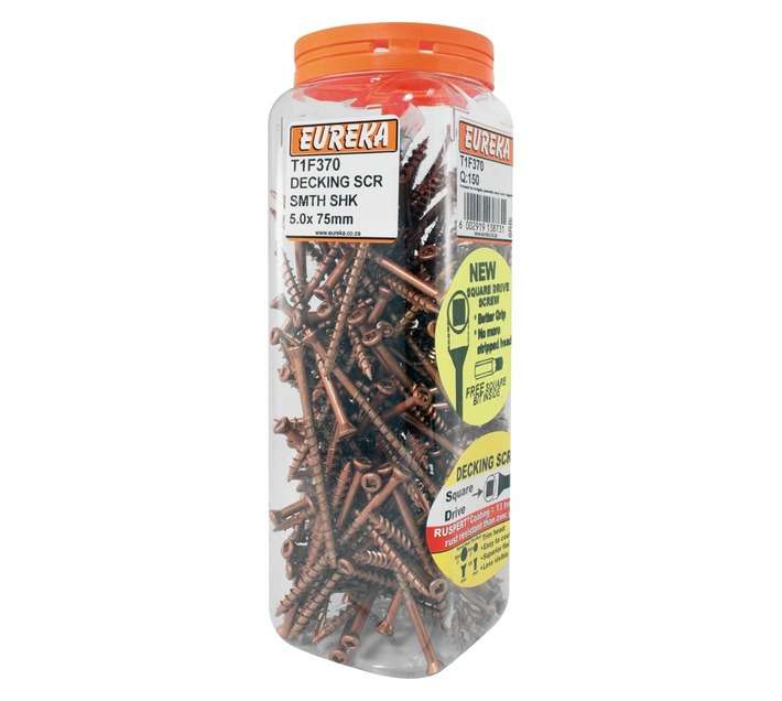 Eureka 5 x 75mm Decking Screw Smooth Shank (Q150)