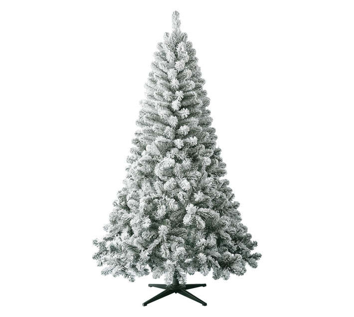Evergreen Snowy Norway Spruce Artificial Christmas Tree - White/Green (1800mm)