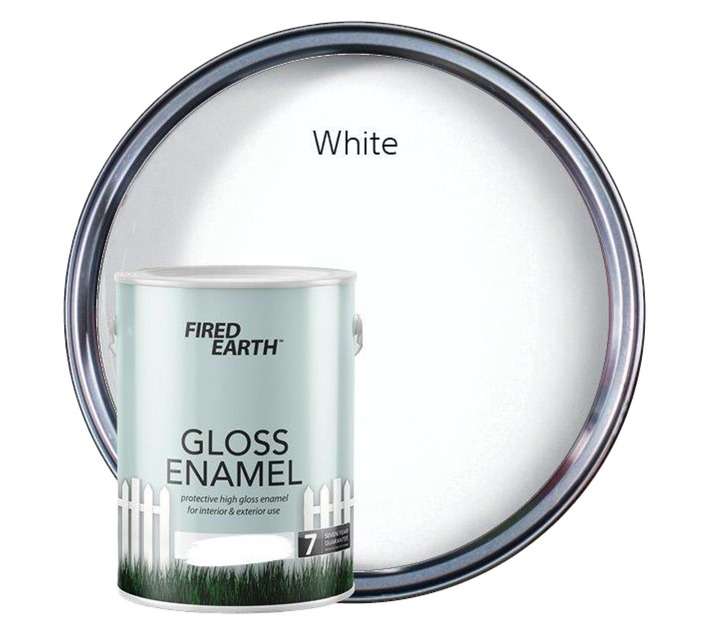 Fired Earth Gloss Enamel - White (5L)