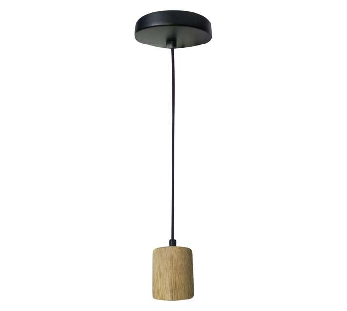 Design House Wooden Cup and Cord Lamp Holder