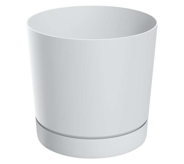 Prosperplast Round Tubo Plant Pot - White (338 x 338 x 326mm)