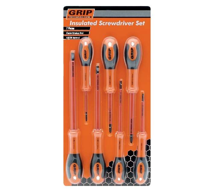 Grip 7 piece Insulated Screwdriver Set