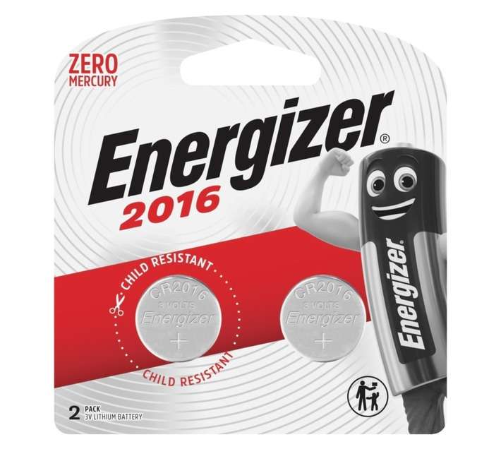 Energizer 2 x Coin Lithium Batteries (CR2016)
