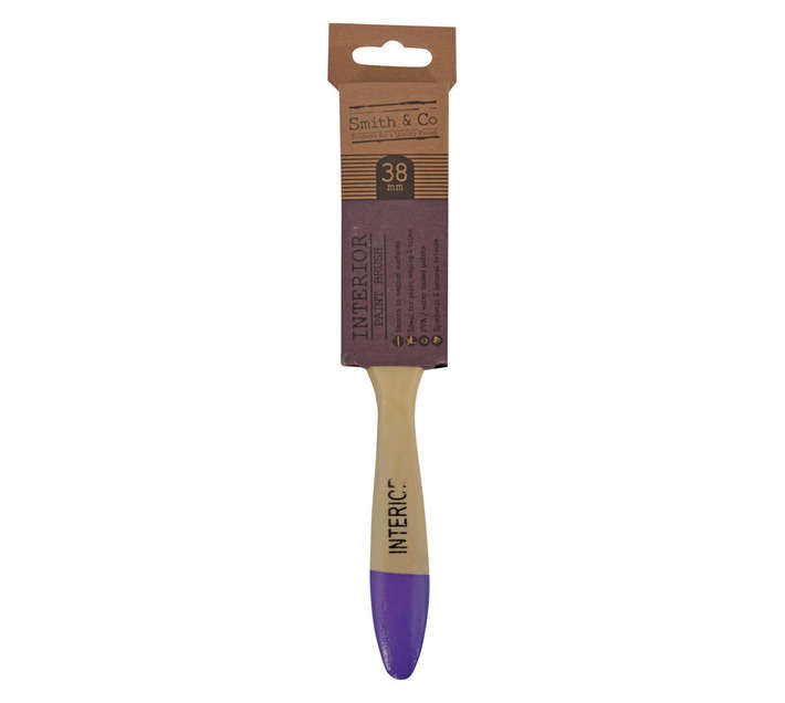 Smith and Co Interior Paint Brush - Purple (38mm)
