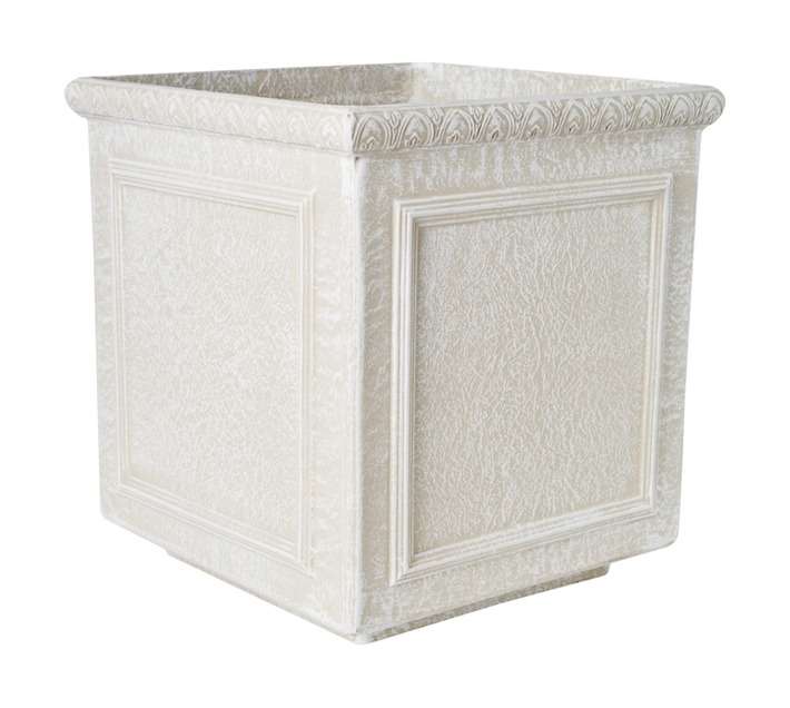 The Pot Story Square Plant Pot - Brown/White (445 x 445 x 500mm)