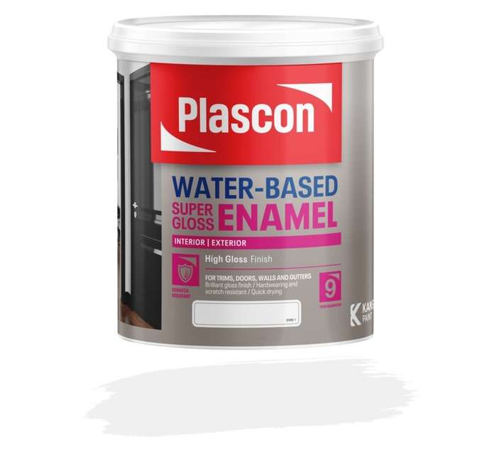 Plascon Water Based Super Gloss Enamel - White (5L)