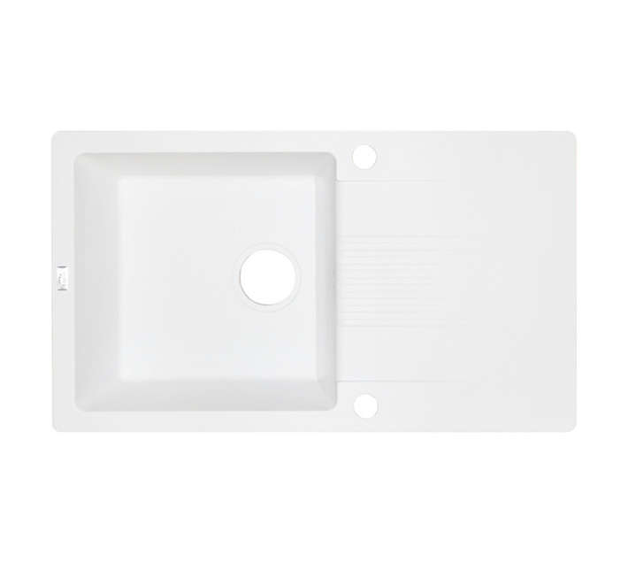 Laveo Celia 1 Bowl with Drainer Sink - White (760 x 440 x 170mm)