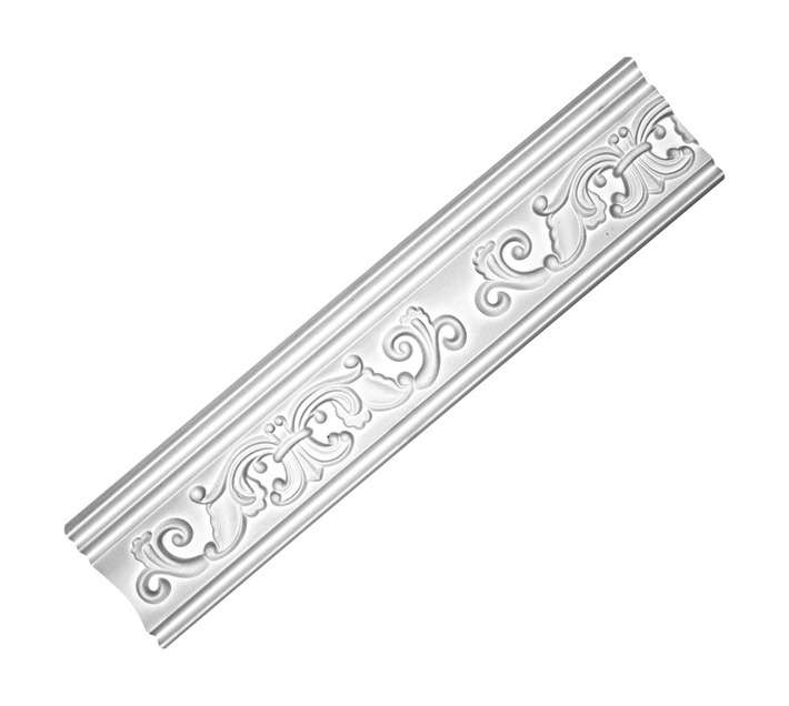 Upper Edge Flower Polyurethane Cornice (2400 x 72 x 72mm)