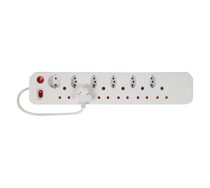 Electricmate 12-Way Multi-Plug with Master Switch - White