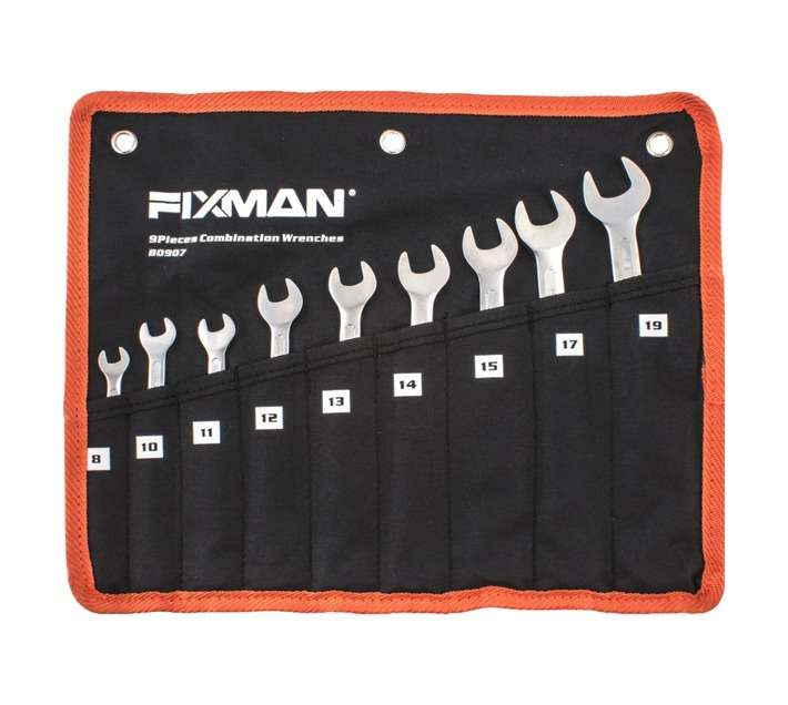 Fixman 9 Piece Combination Spanner Set (8-19mm)