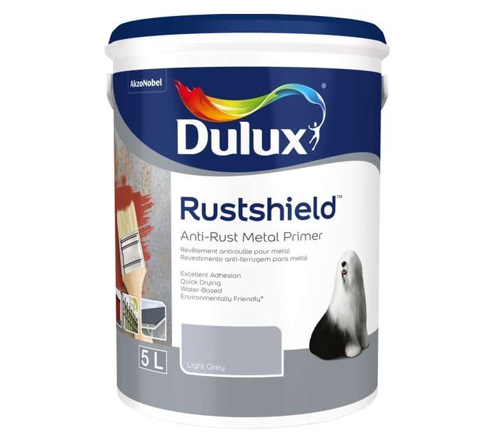 Dulux Rustshield Anti-Rust Metal Primer - Light Grey (5L)
