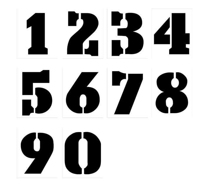 Unlimited 0-9 Number Stencil (100mm)