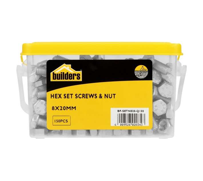 BP-SETN820-Q150 150 x Hex Bolts and Nuts Set (8 x 20mm)