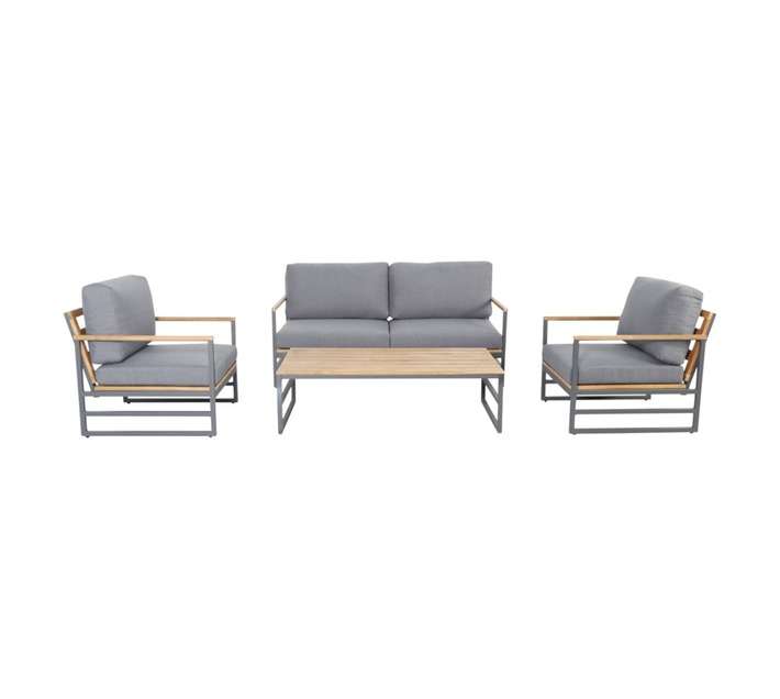 MON Exteriors Stanton Lounge Patio Sets - Light Grey/Natural