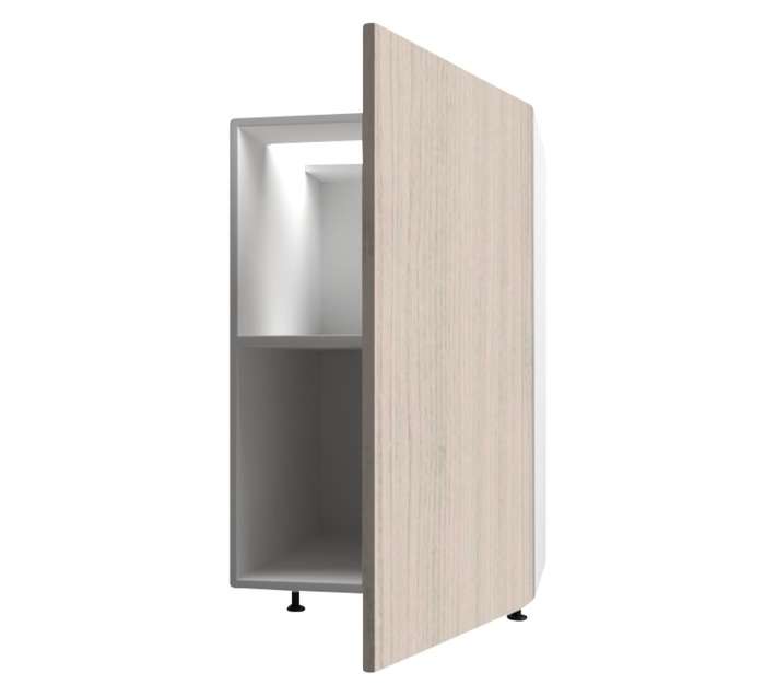 Home and Kitchen Wrapped Base Cabinet Unit - Black Cherry (450 x 560 x 720mm)