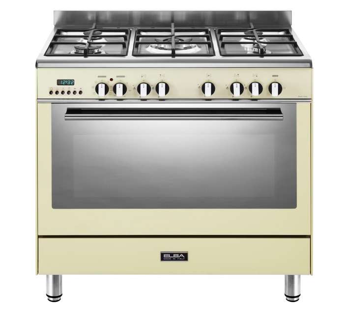 Elba 5 Gas Burner Electric Oven (900mm) Cream 01/FX827C