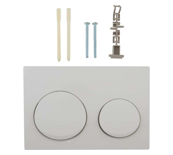 Geberit Alpha Flush Plate Only Round - White