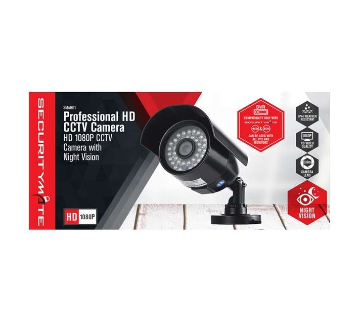 Securitymate HD CCTV Camera - Black (85 x 190 x 145mm)