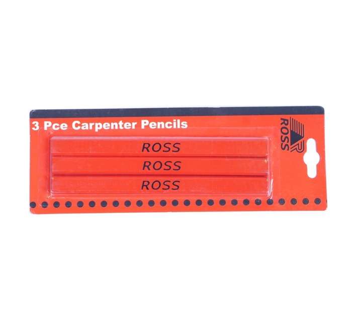 Ross F8000 CP3 3 Piece Carpenter Pencils - Red/Black (240 x 85 x 10mm)