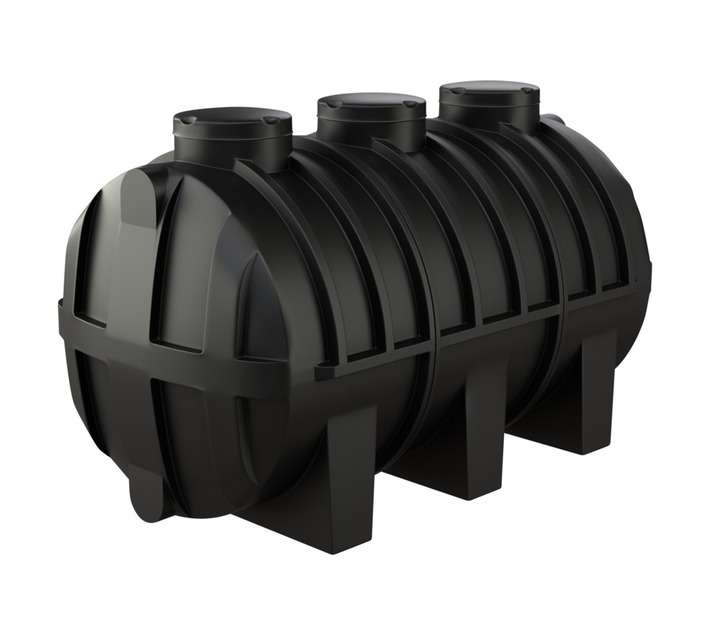 Eco Tanks 3 Chambered Septic Tank - Black (4500L)