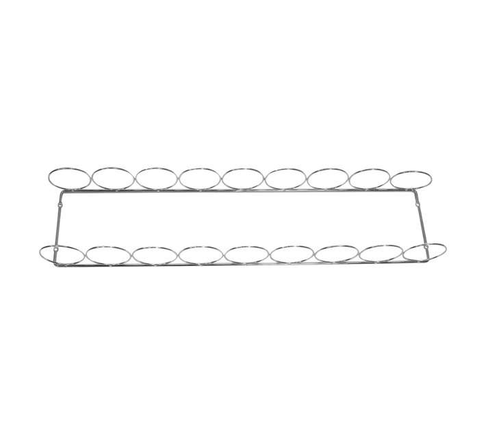 Home and Kitchen 9 Bottle Wine Rack - Chrome (985 x 180 x 86mm)