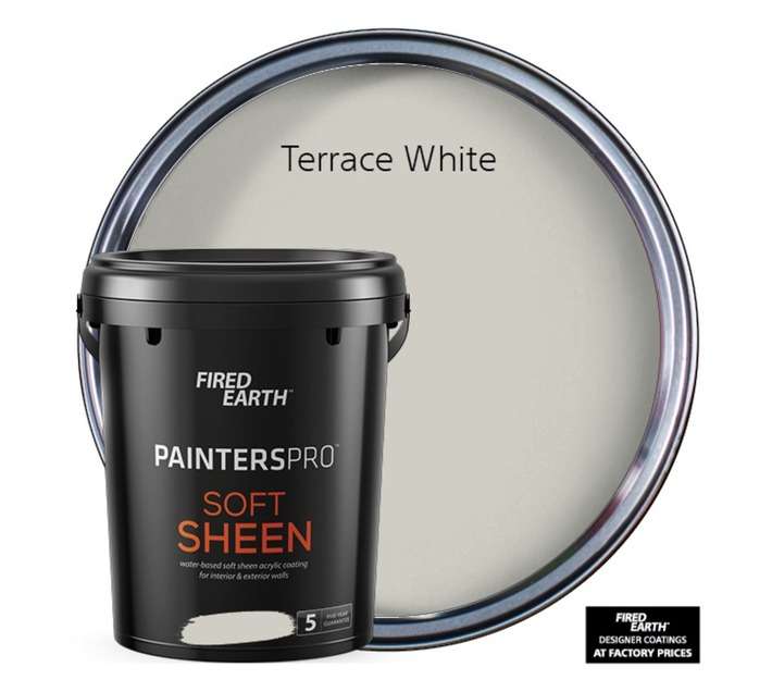 Fired Earth Painters Pro Soft Sheen - Terrace White (20L)
