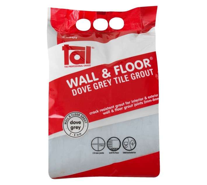 TAL Wall and Floor Grout - Dove Grey (5kg)