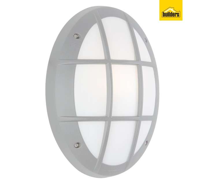 Fumagalli Danzi Oval Bulkhead Light with Grid - Grey (60W)