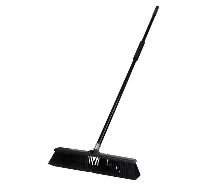 Parrot Janitorial Hard Bristle Yard Broom - Grey