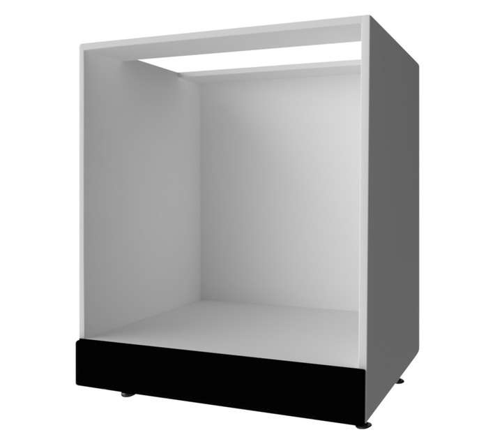 Home and Kitchen Base Unit Gloss Under Counter Oven Cabinet - Black (600mm)