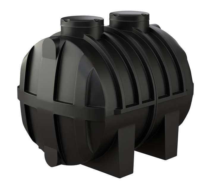 Eco Tanks 2 Chambered Septic Tank - Black (3000L)
