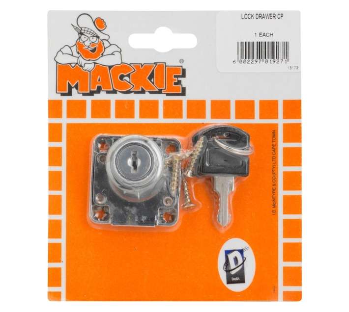 Mackie Drawer Lock - Chrome Plated