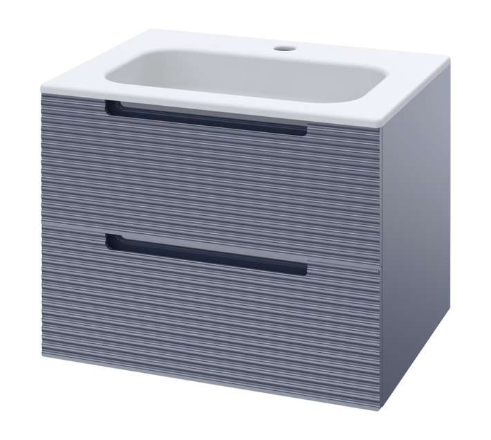 Luximo Design 2 Drawer Cara Vanity Cabinet - Mystic Blue (610mm)