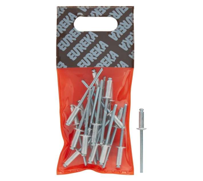 Eureka 20 x Aluminium Open Blind Rivets (4 x 12mm)