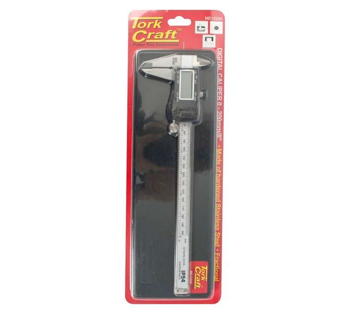 Tork Craft ME12200 Digital Fraction Vernier Caliper (200mm)