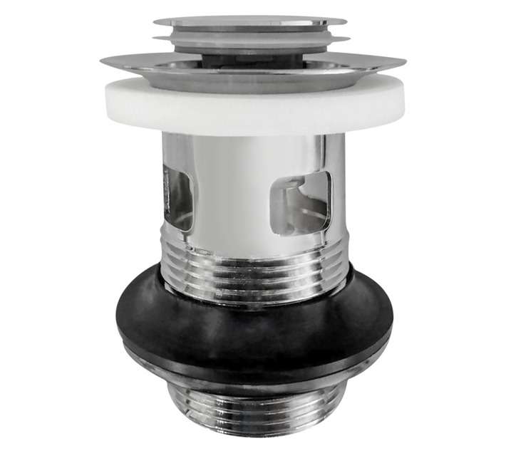 Cobra Click Slotted Basin Waste Trap - Silver