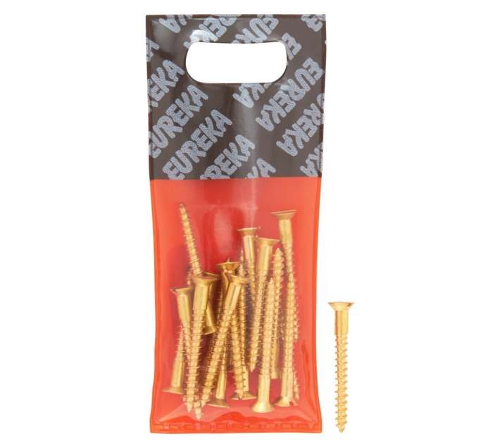 Eureka 1CH60U 4.5 x 40mm W/Screw Countersunk Solid Brass (20 Pack)