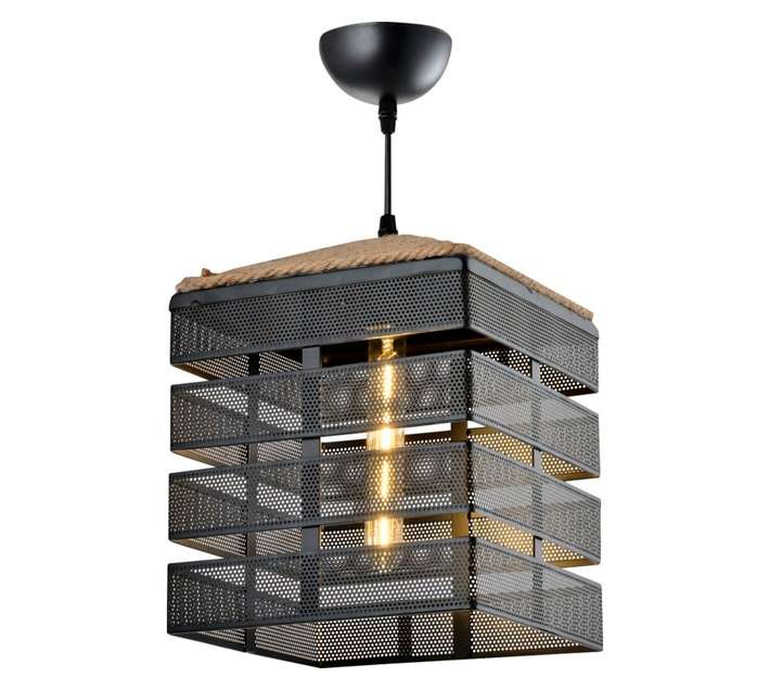 Radiant PF0008BL Square Pendant Light - Black (250 x 310mm)