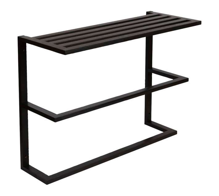 Lusso Large Wall Mount Towel Rack - Mahogany (600 x 250 x 35mm)