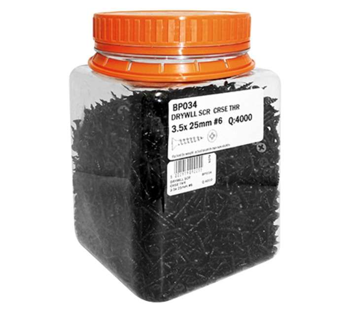 Eureka 4000 x Coarse Drywall Screws (3.5 x 25mm)
