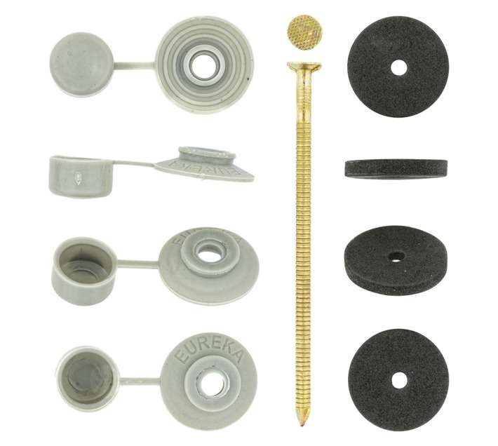 Eureka 50 x Roof Seal Nail and Cap - Gold (120 x 5mm)