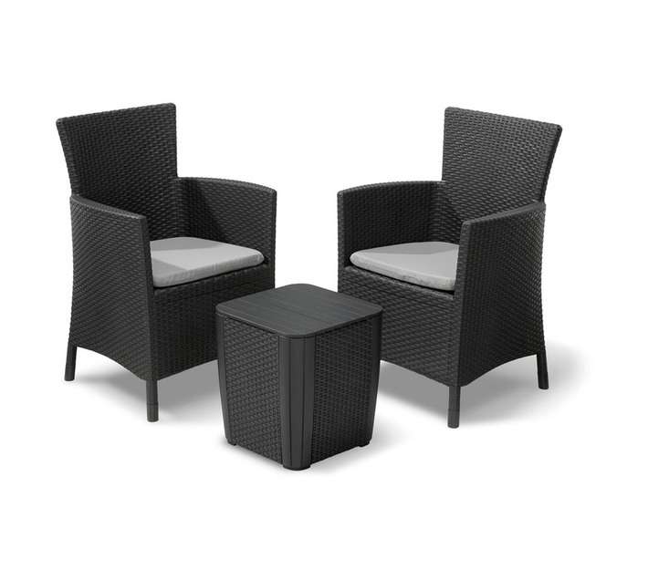 Allibert by Keter Iowa Balcony Set - Grey (600 x 620 x 890mm)