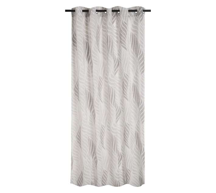 Design House Sheer Fern Eyelet Curtain - Grey (2600 x 2500mm)