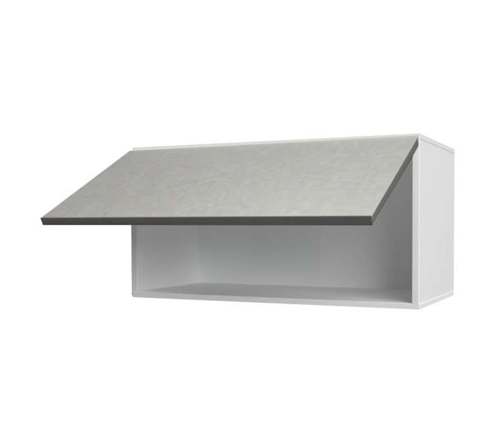 Home and Kitchen Gloss Top Extractor Fan Cabinet Unit - Stone Grey (600 x 300 x 360mm)