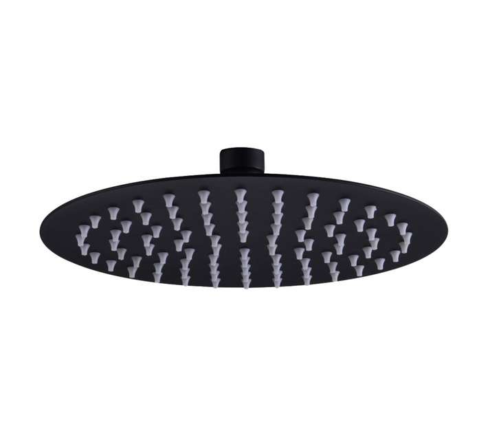 Lusso PPC390-8SSBL Roya Round Shower Rose - Black