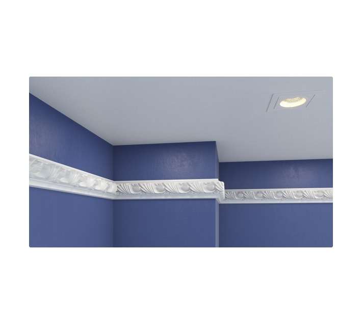 Upper Edge Polyurethane Leaf Dado Cornice (2400 x 19 x 53mm)