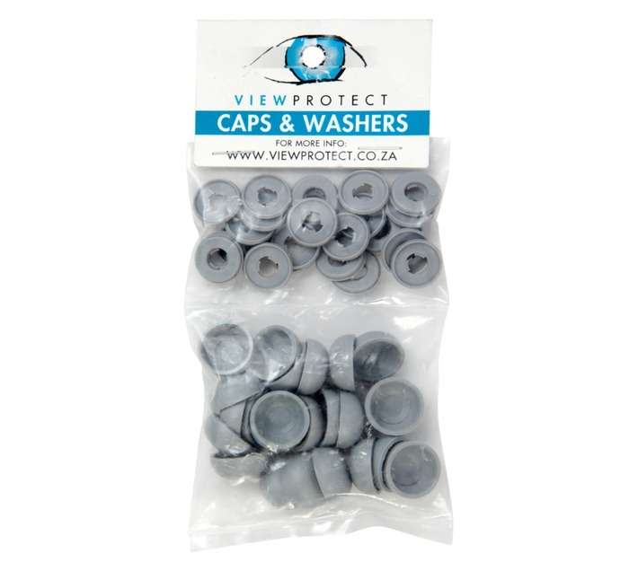 ViewProtect Cover Caps And Washers - Grey (24 Pack)