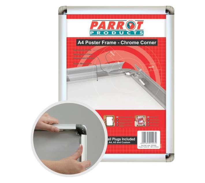 Parrot Products BG3000 Chrome Cornered A0 Poster Frame (1250 x 900mm)